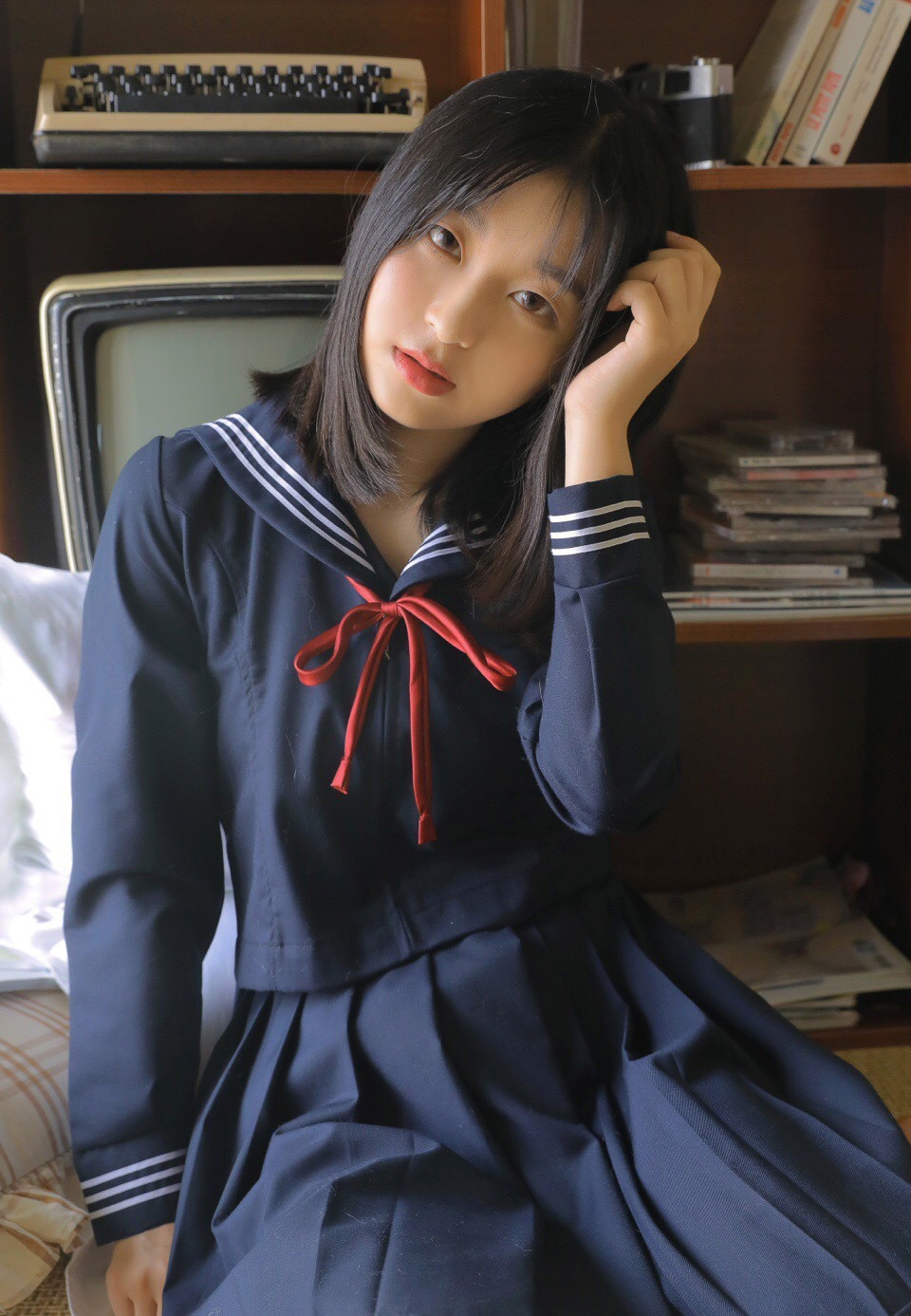 高清JK制服美女学生妹子写真图片