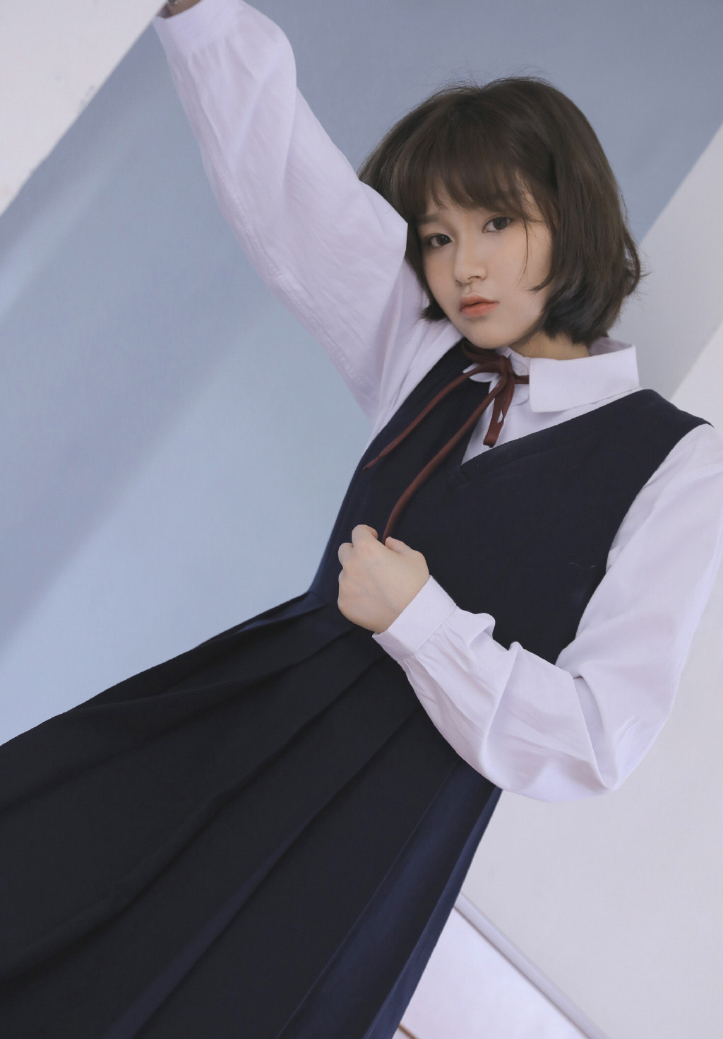 文静美女学生妹唯美学院制服写真