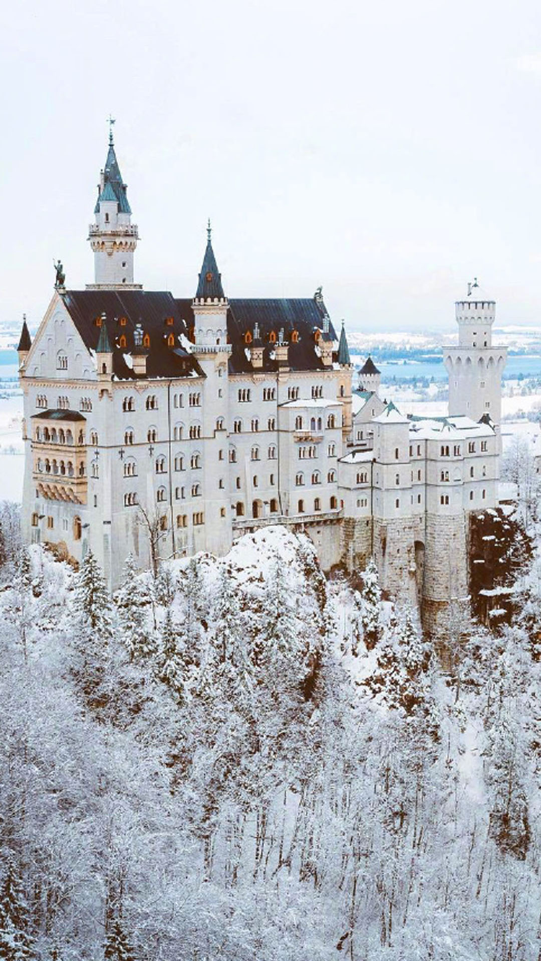 国外建筑风景唯美雪景图片手机壁纸