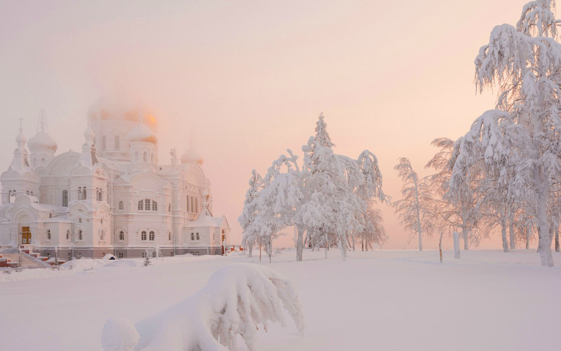 唯美冬日雪景图片桌面壁纸