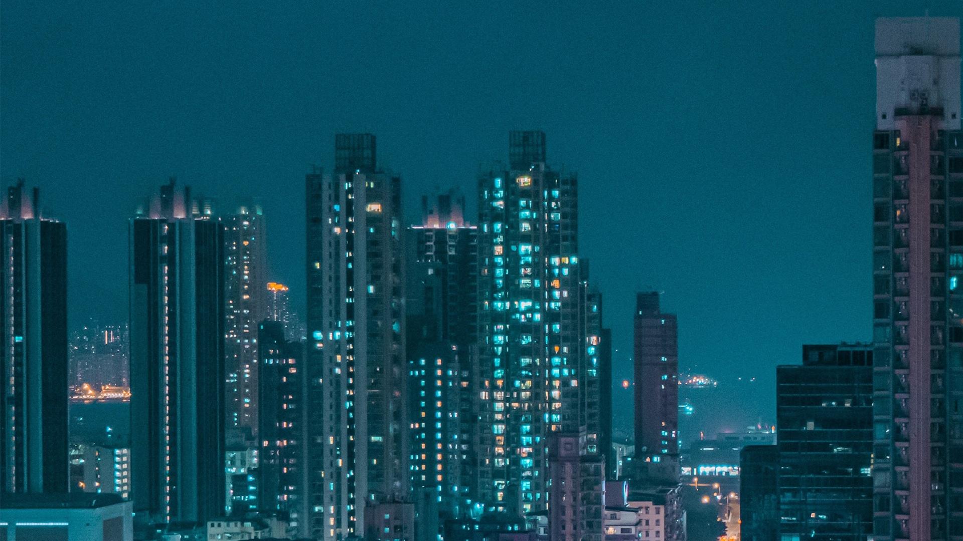 都市夜景图片高清电脑壁纸