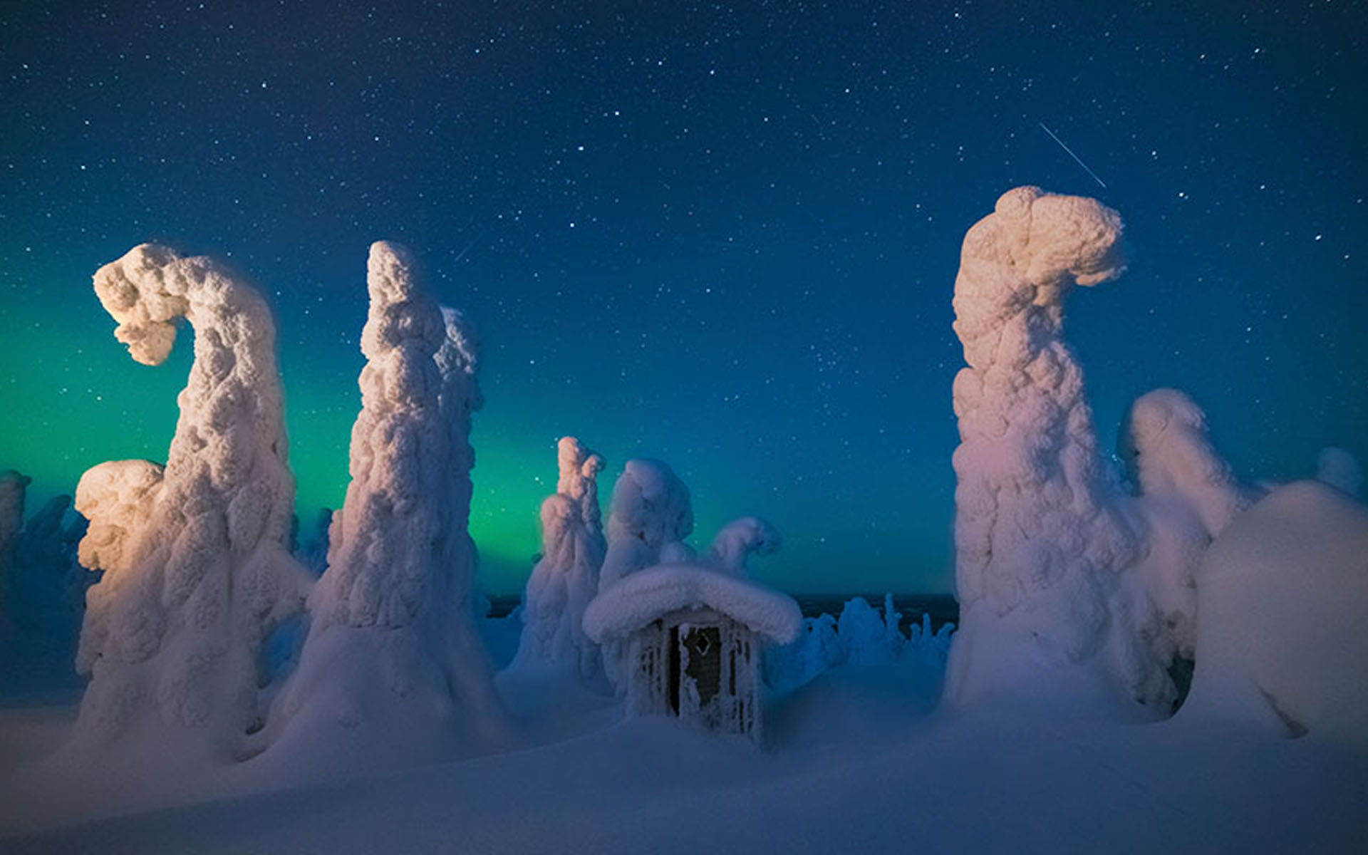 唯美冬日雪景图片桌面壁纸