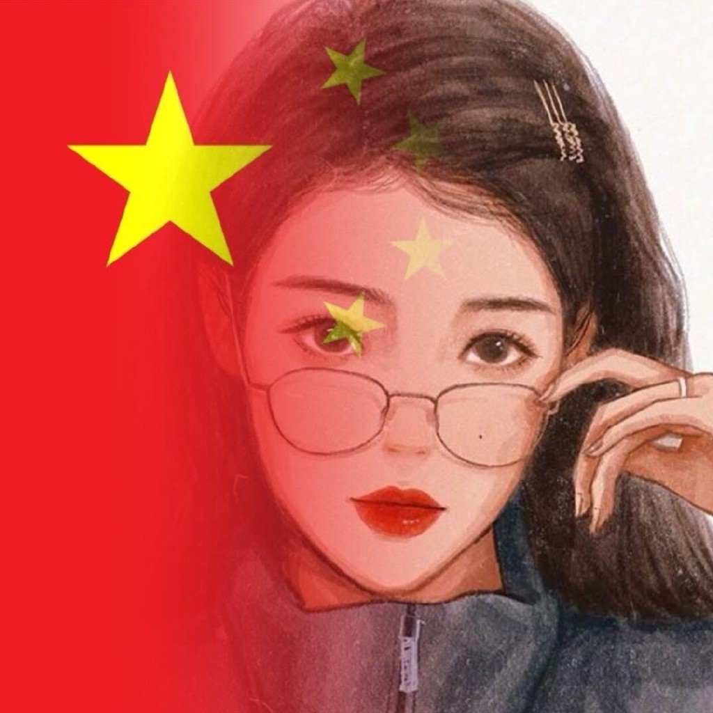 简约手绘卡通国庆头像图片