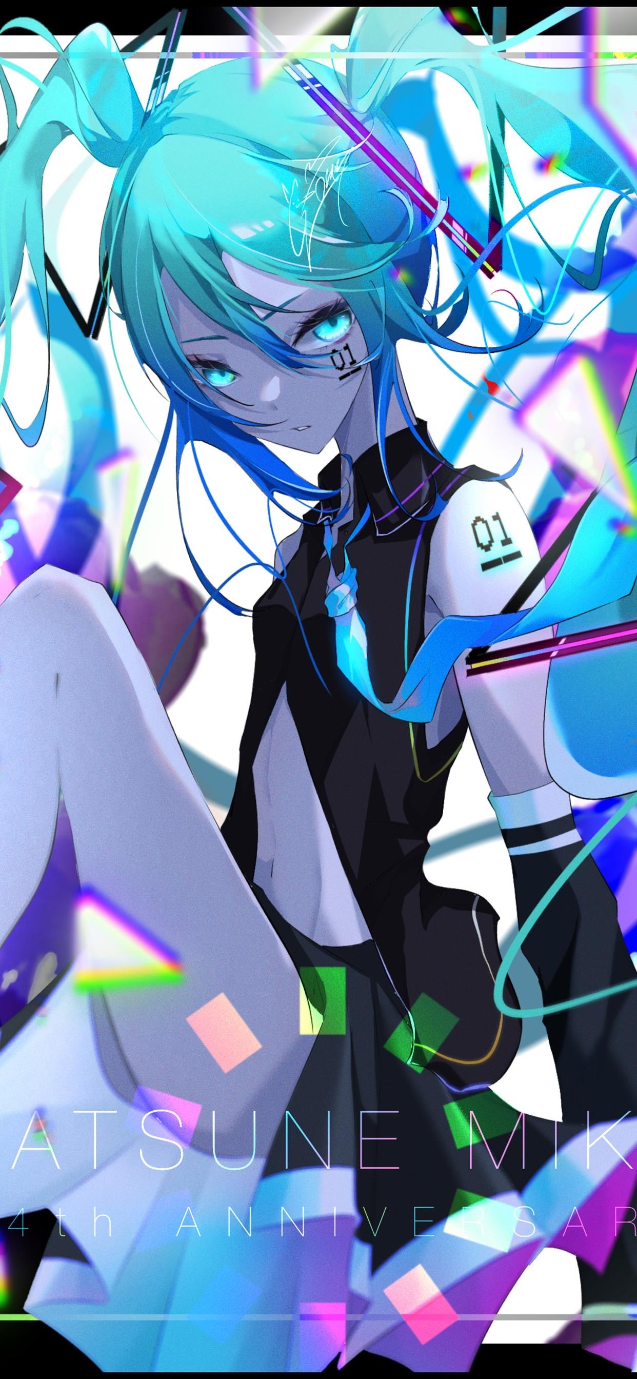 初音未来歌姬卡通手机壁纸