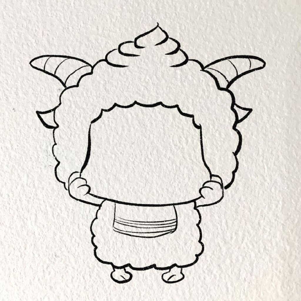 懒羊羊简笔画图片
