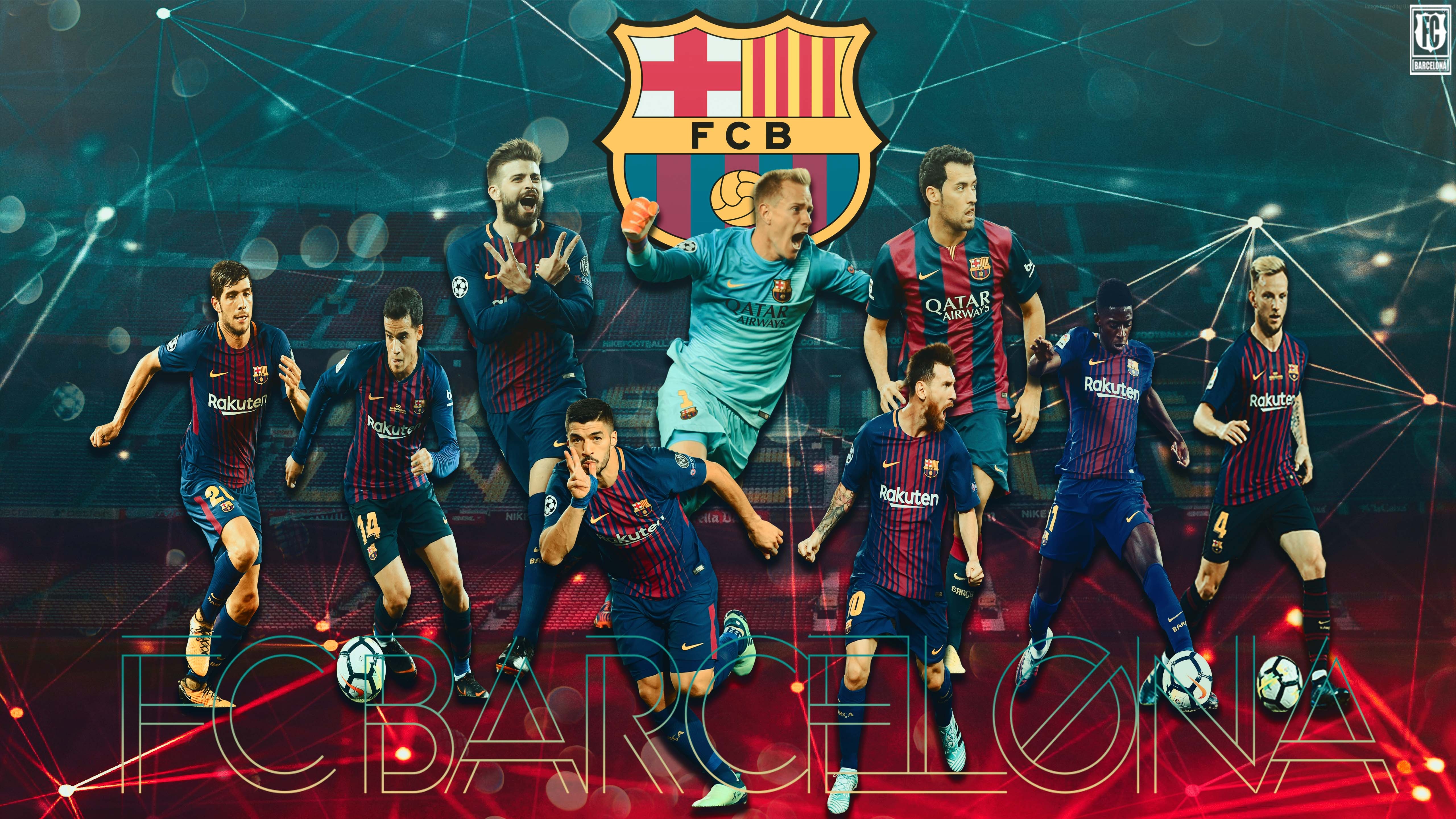巴塞罗那足球俱乐部队徽图片壁纸