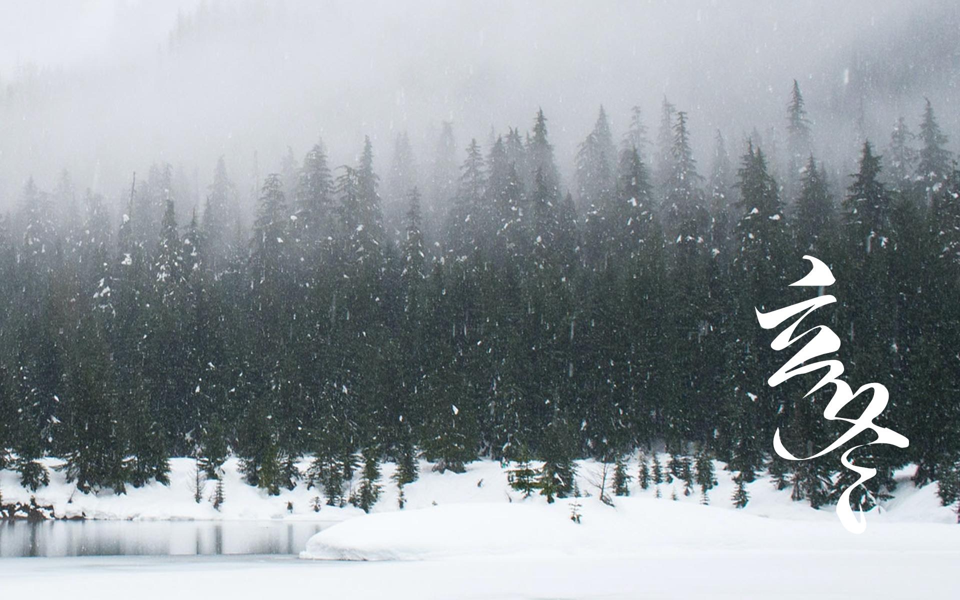 传统节气之立冬雪景图片桌面壁纸