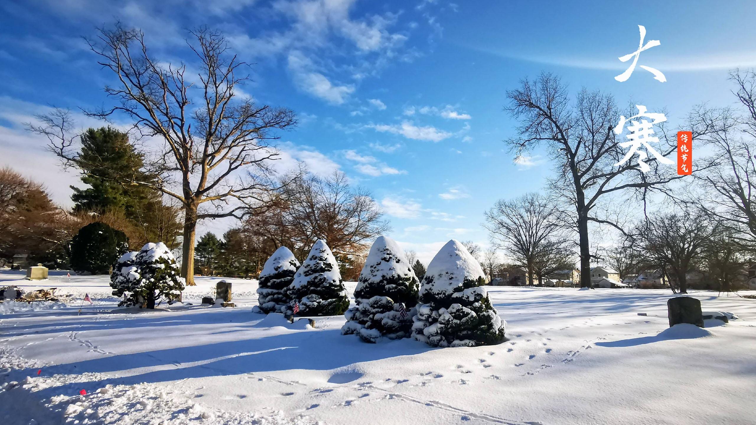 24节气大寒雪景图片高清桌面壁纸