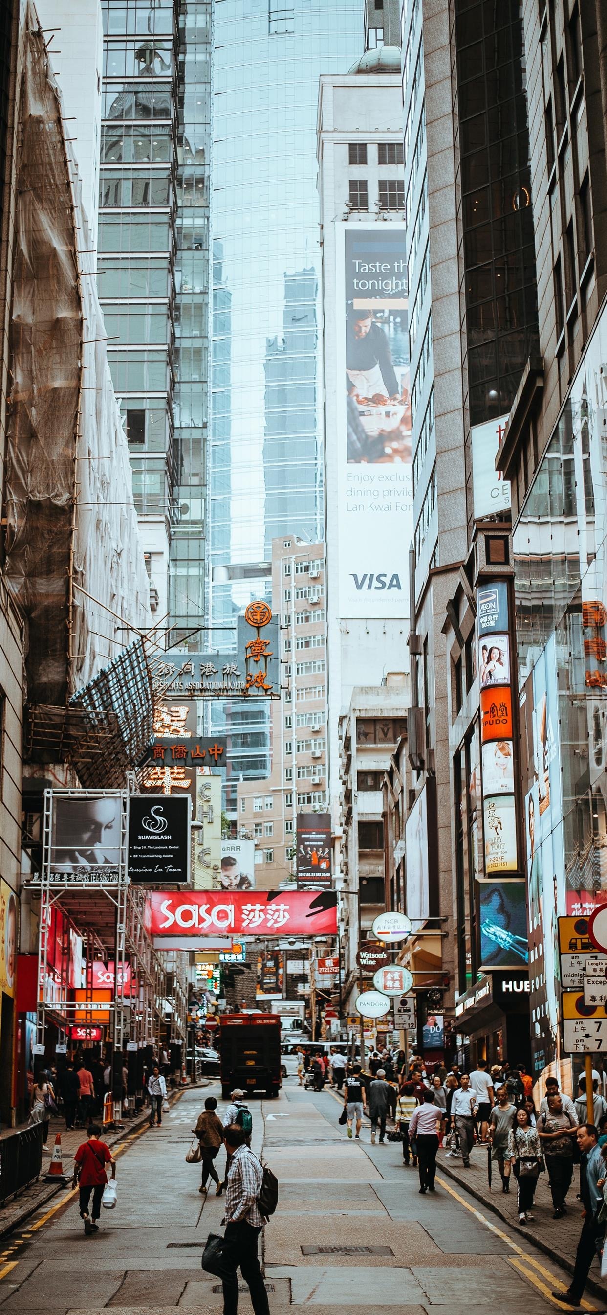 香港街头风景建筑手机壁纸