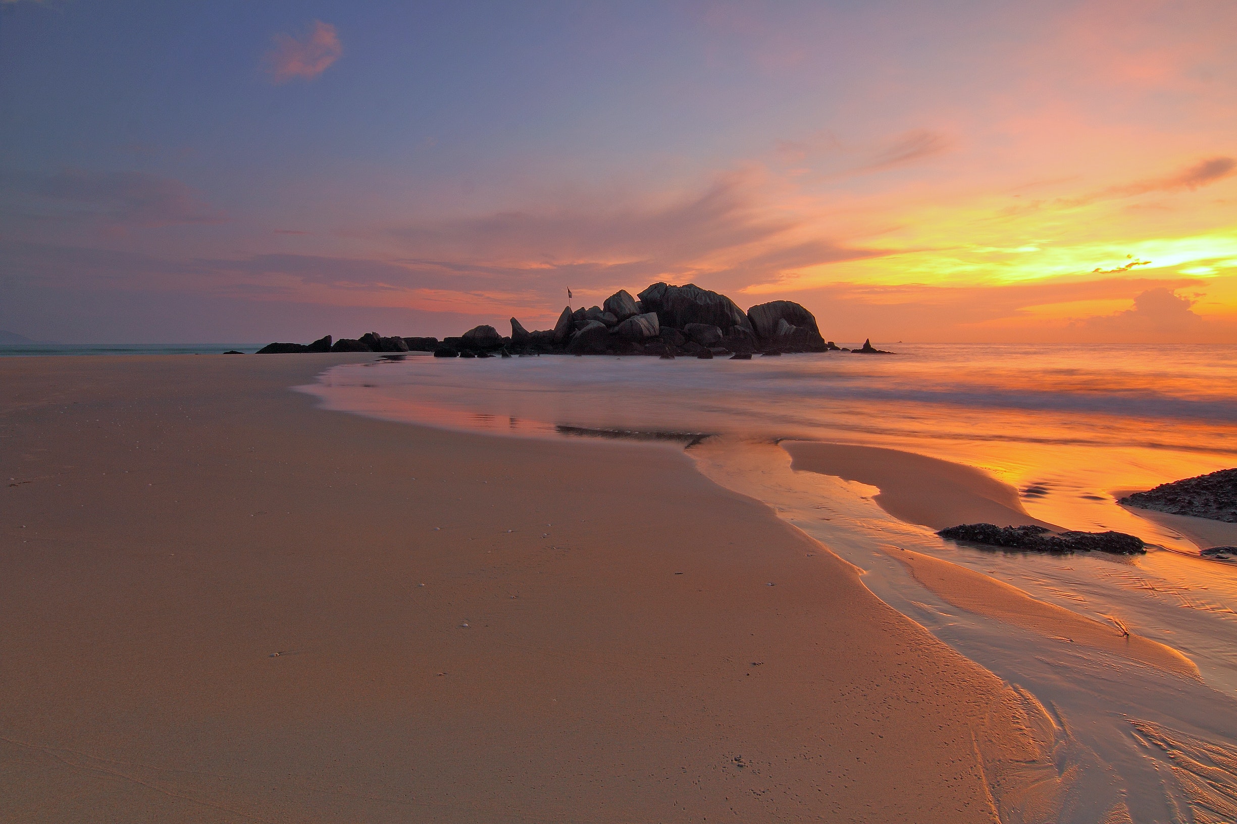 海边看夕阳