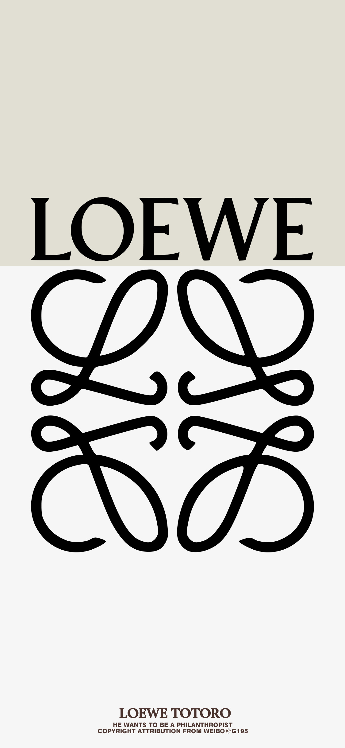 LOEWE联动龙猫手机壁纸 ​​​​