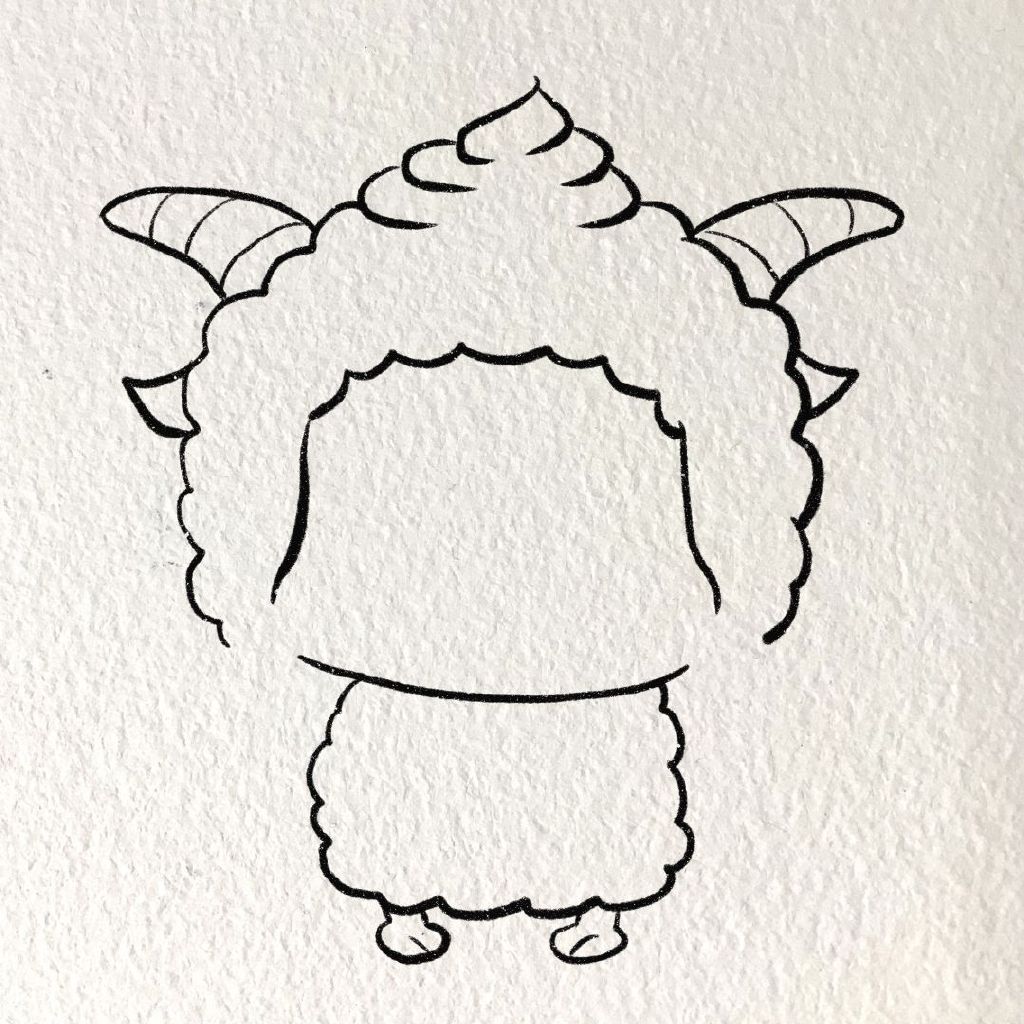 懒羊羊简笔画图片