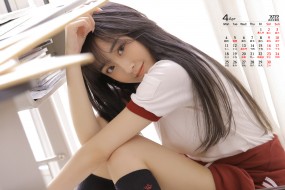 2022年4月性感美女写真日历壁纸