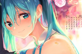 2021年6月初音未来桌面日历壁纸