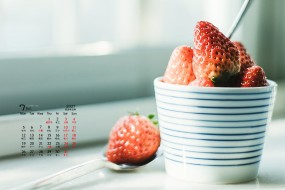 2021年7月美食静物桌面日历壁纸