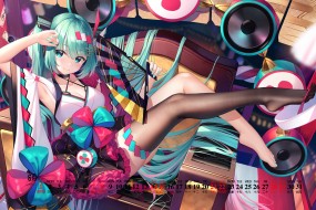 2021年8月初音未来桌面日历壁纸